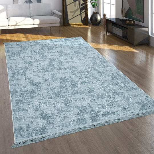 Helen Modern Oriental Power Loom Turquoise Rug