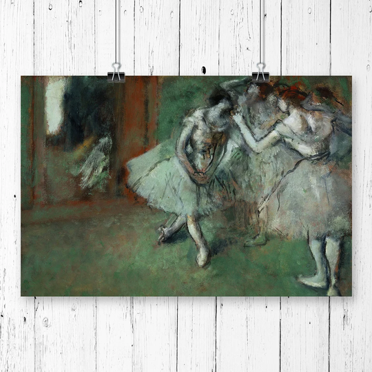 'A Group of Dancers' by Edgar Degas Painting Print
