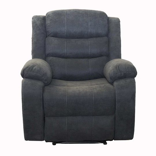 BOSTON MANUAL 1 SEATER FABRIC RECLINER 3+2+1 SUITE SOFA ARMCHAIR SET GREY