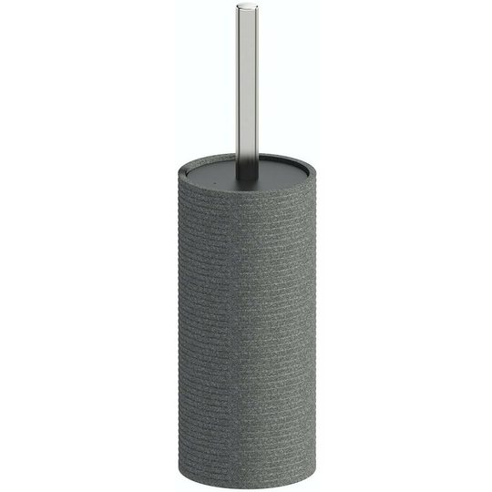 Bora Bora grey ceramic toilet brush holder - Grey - Accents