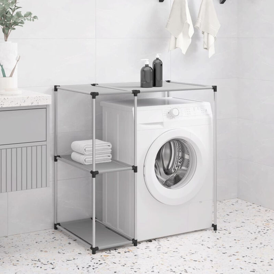 Asupermall - Storage Rack over Washing Machine Grey 87x55x90.5 cm Iron