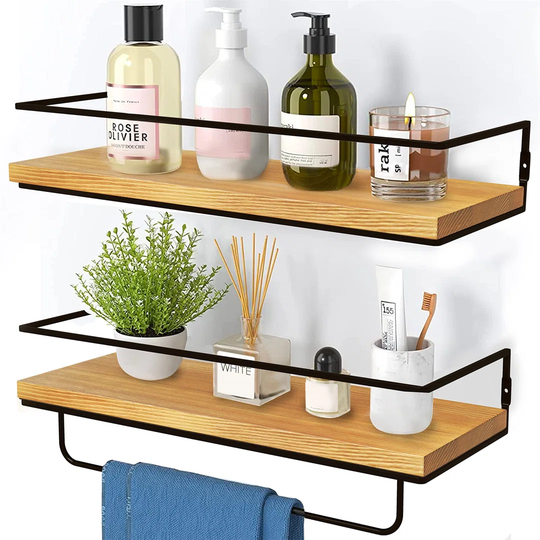 Baumstown 2 Piece Metal Floating Shelf