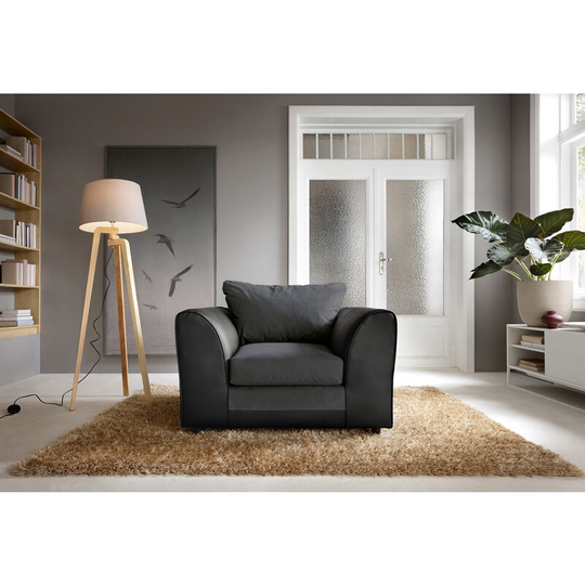 Dylan Chenille Armchair - color Black - Black