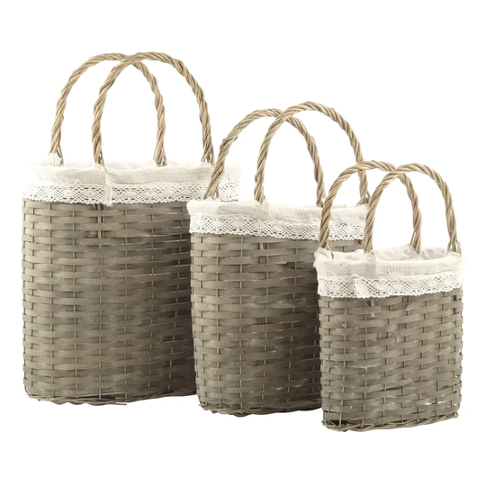 Newagen 3 Piece Rattan Planter Box Set