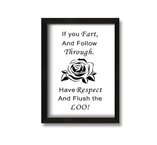 If You Fart - Picture Frame Typography on Canvas