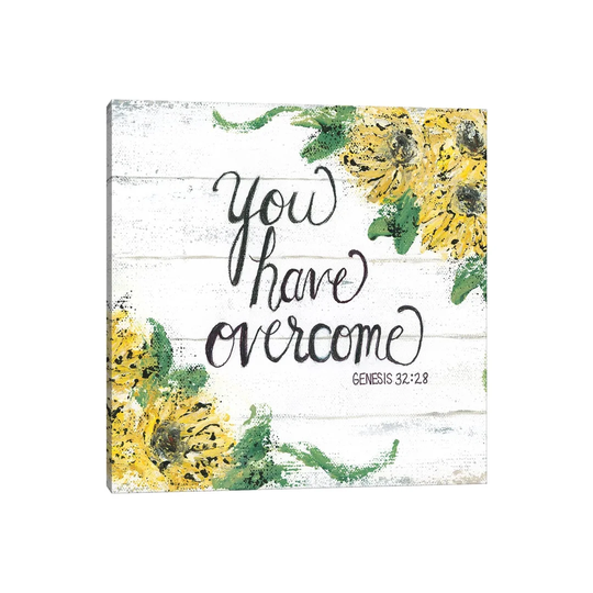 Overcome by Ashley Bradley - Typography Print on Canvas