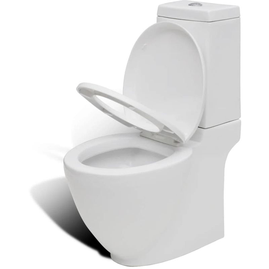 Ceramic Toilet White VD08174 - Hommoo