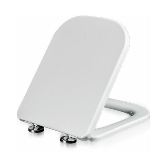 White Toilet Cover Antibacterial Toilet CoverThickened Soft Cover Thickened pp Rounded Square Toilet Cover