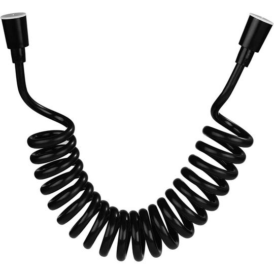 Shower Hose, Foam Shower Hose with Copper Plug, Telescopic Spring Hose, Retractable Hose for Hand Shower, Toilet and Bidet (3M Black)