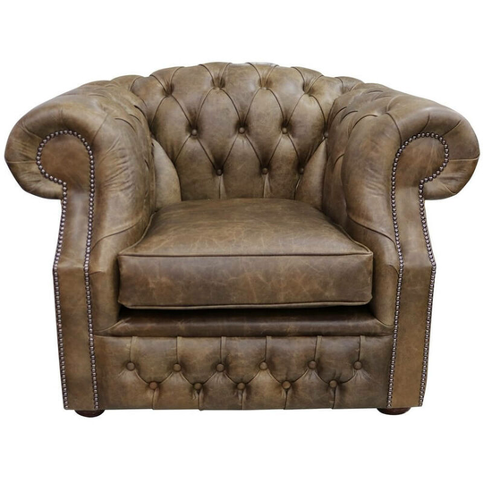 Chesterfield Buckingham Club ArmChair Cracked Wax Tobacco Leather