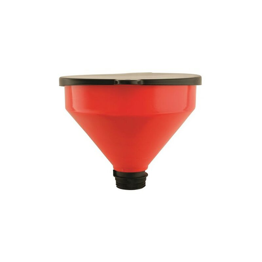 Oil Drum Funnel With Grill - Red - 250mm - 5424 - Laser