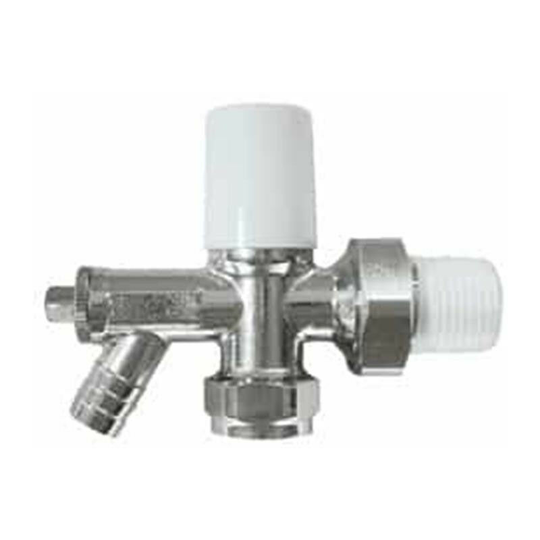 Crestalux 15mm Angled Rad Valve with Drain Off - n/a