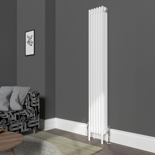 NRG - Traditional 4 Column Radiator Cast Iron Style Heating Rads Vertical White 1800x290mm