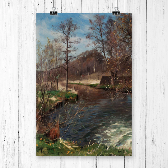 'River Landscape' by Peder Mork Monstead Printing Print