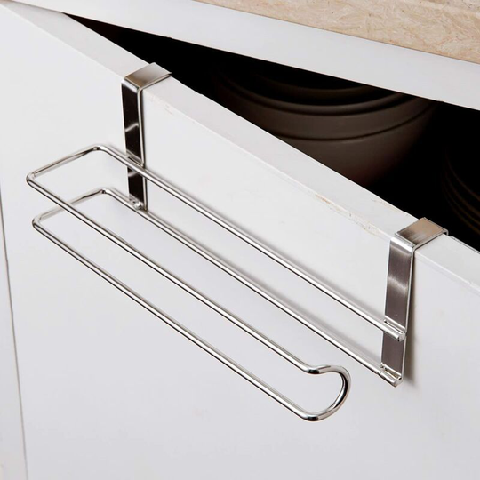Swyeoot - Hanging Kitchen Roll Holder Under Cabinet Kitchen Roll Holder, Stainless Steel Paper Towel Holder for Kitchen