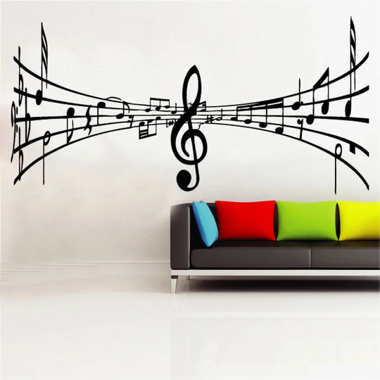 Treble Clef & Notes Wall Sticker