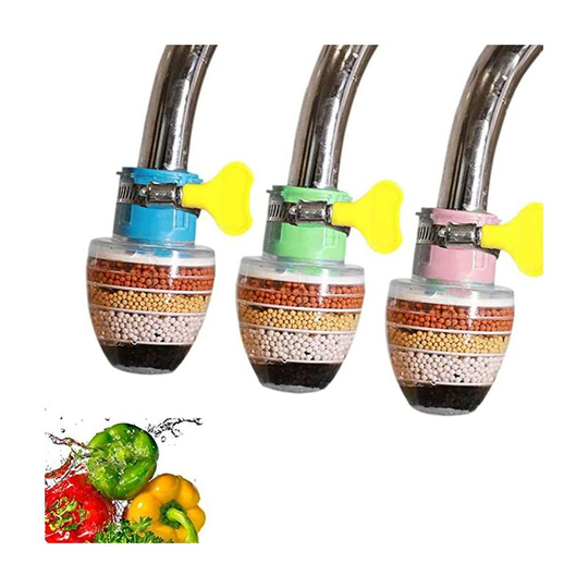 Activated carbon water faucet, water faucet cleaning purifier, universal interface filter with a filter element (3pcs)