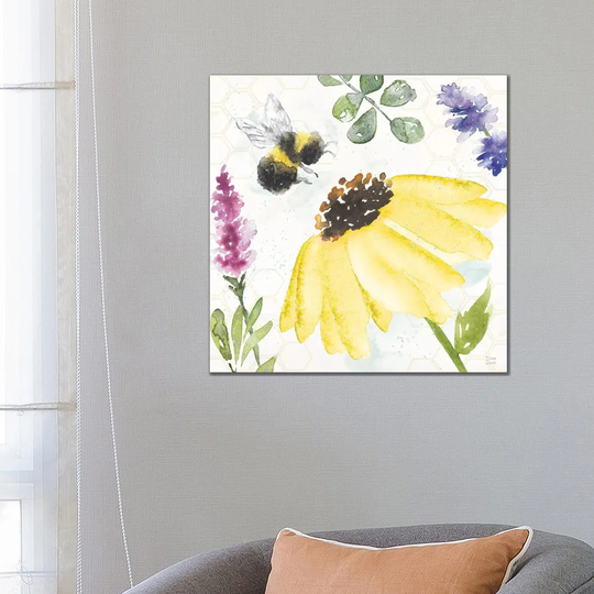 Bee Harmony III by Dina June - Painting Print on Canvas