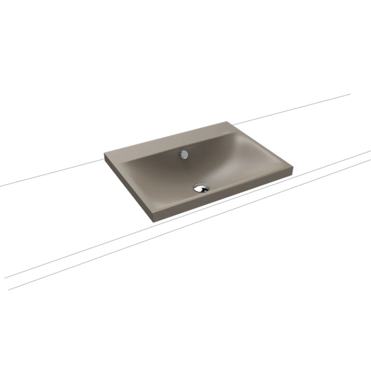 Silenio Dark Grey Steel Enamel Rectangular Bathroom Sink