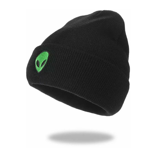 Sunflowergb - Embroidered Beanie for Men and Women - Warm Black Stretch Knit Cuff Beanie for Winter