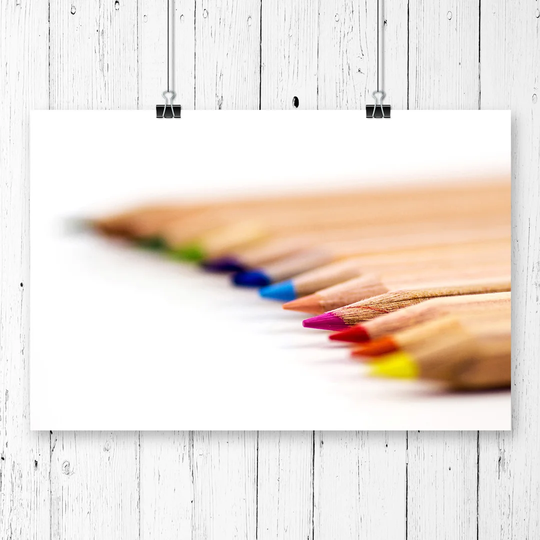 "Multi Coloured Pencil Crayons" Graphic Art