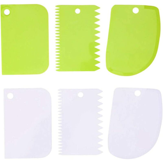 Dough Scraper Pastry Cutter Cake Pastry Tool Fondant Cake Decorating - 6 Pieces