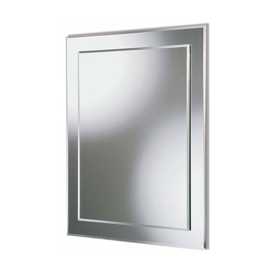Frameless Large Wall Mirror Double Glasses Smooth edge Decorative-500x700
