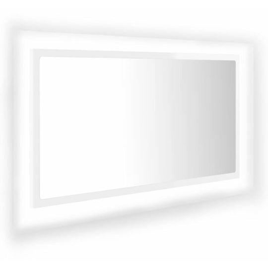 Vidaxl - led Bathroom Mirror High Gloss White 80x8.5x37 cm Acrylic White