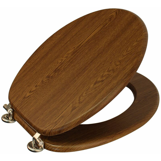 Wood Effect 'Oxford' Toilet Seat, Walnut - Walnut