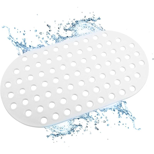 13treize - Bathtub and Shower Mat, Non Slip, Machine Washable, Perfect Bath Mat for Tub and Shower for Kids and Elderly, 39*74cm, White
