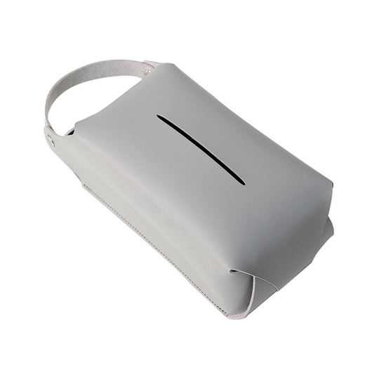 1 x Car Hanging Tissue Cover, Modern pu Leather Tissue Box Cover, Rectangular Towel Holder for Car, Kitchen, Bathroom, Bedroom, Home, Office, School