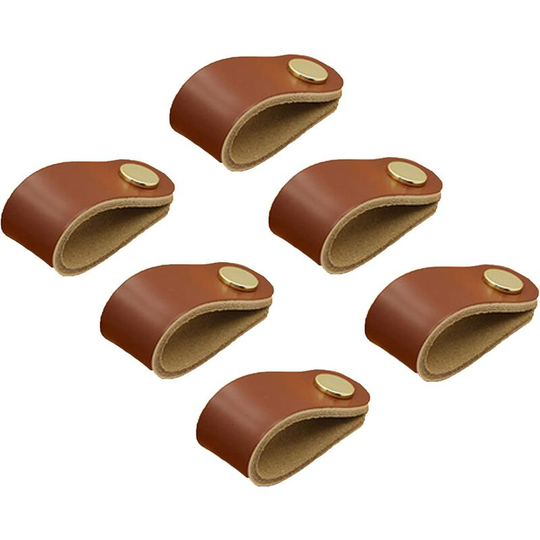 6 Pieces Leather Handle, Leather Cabinet Handle, Leather Knob Handle, Leather Cupboard Handles, Leather Kitchen Cabinet Handles, Delicate Leather