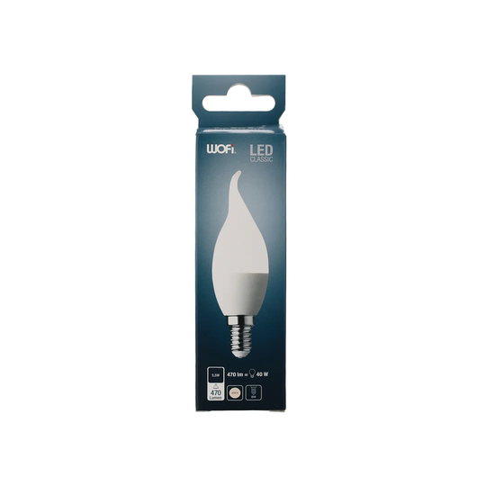 6W E14 LED Candle Light Bulb Frosted