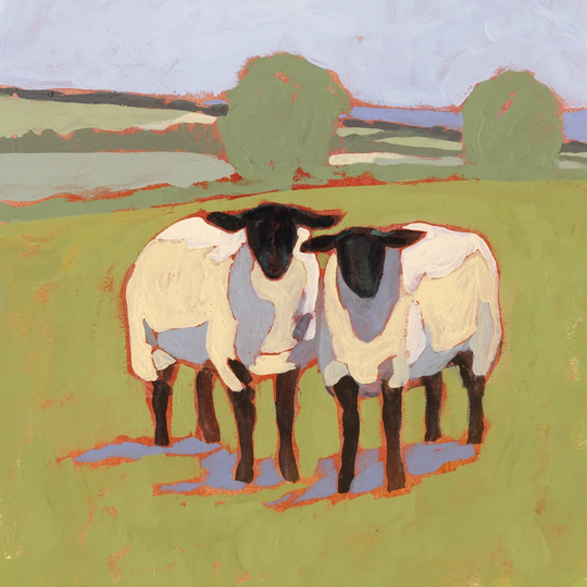 Suffolk Sheep III by Victoria Borges - Wrapped Canvas Painting