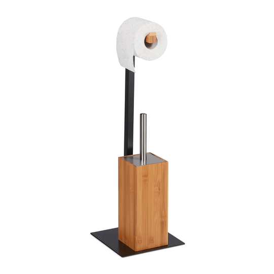 Willhite Free Standing Toilet Roll and Brush Holder