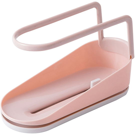 Sink Rack Holder Kitchen Sink Storage Shelf Sponge Soap Holder Sink Washcloths Drain Catcher Kitchen Sink Caddy Dishcloth Holder Tray,model:Pink