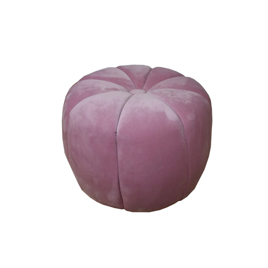 Dujardin 50cm Wide Velvet Round Plain Footstool Ottoman