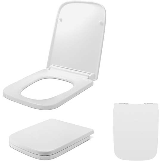 Desner Modern Top Fixing d Shaped White Soft Close Toilet Seat Replacement