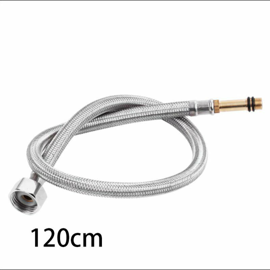 304 Stainless Steel Braidd Hose, Metal Single-Head Vegetable Basin, Basin, Hot and Cold Water Faucet, Water Inlet Push Pipe-120cm
