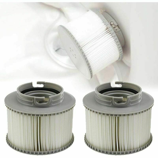 2 Spa Filter Cartridges for MSPA, filter cartridges replacing swimming pool filters for bathtub, spa, swimming pool, giving you clean and fresh water