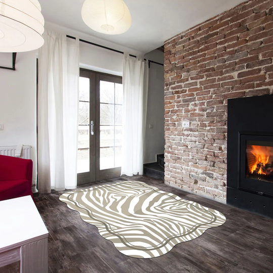 Mayview Machine Woven Tan/White Rug