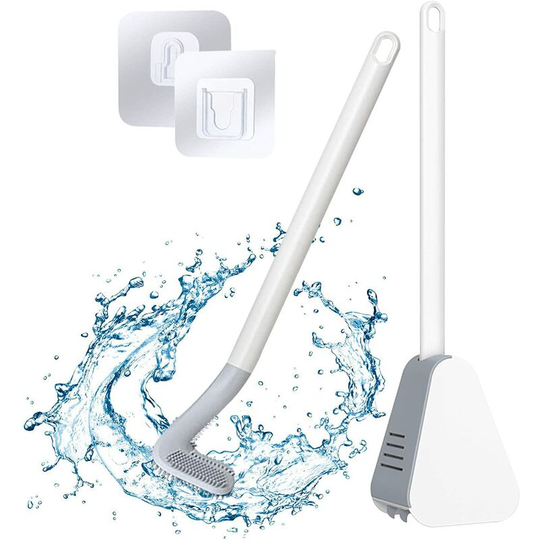 Bett Golf Toilet Brush, Long-Handled Toilet Brush, Golf Brush Head Toilet Brush, Silicone Toilet Brush, Toilet Brushes and Holders, for Bathroom or