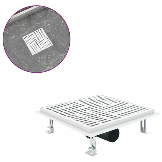 Shower Drain Checker 25x25 cm Stainless Steel