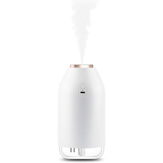 Perlerare - Bedroom Air Humidifier, usb Plant Air Humidifier, 26dB Quiet, Auto Shut Off, Apply to Baby(270ml White)