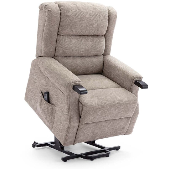 Ashfield electric fabric dual motor riser recliner lift mobility tilt chair mocha - Mocha