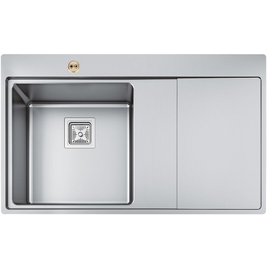 Bristan - Ingot Easyfit 1.0 Bowl Kitchen Sink rh Drainer 860mm l x 520mm w - Stainless Steel