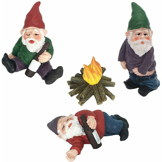 Ilovemilan - Garden Decoration, Garden Gnome, Garden Decoration Figures, Drunk Dwarfs Funny Micro Landscape Statues Kit
