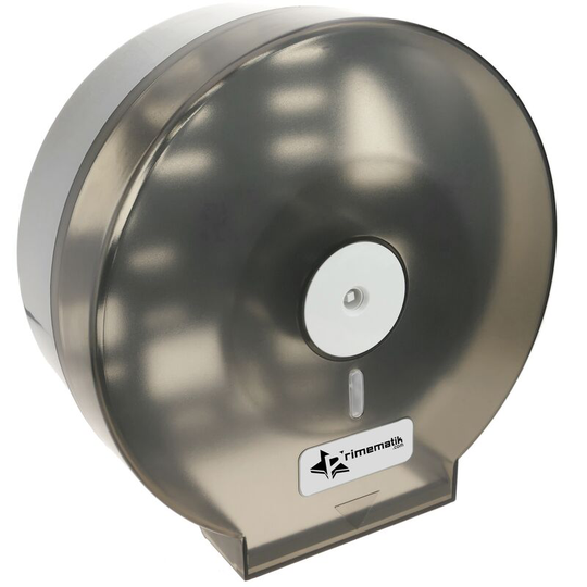 Toilet roll paper dispenser. Black industrial roll holder for rest room 268x123x273mm - Primematik