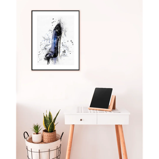 Stiletto Heel Shoe Splatter - Picture Frame Graphic Art Print