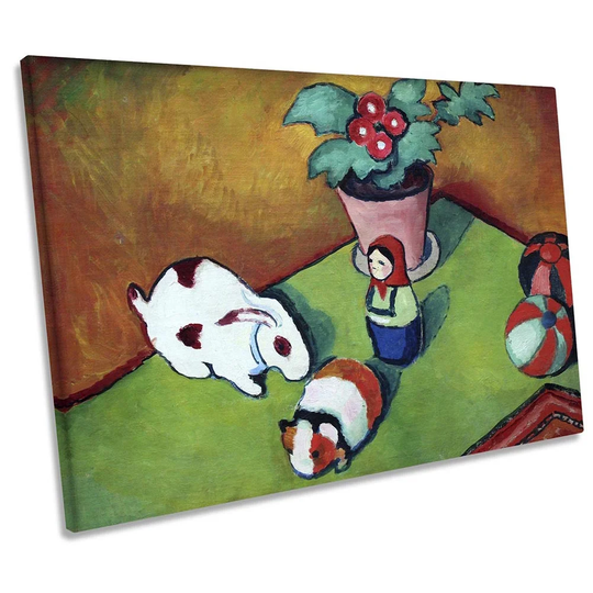 August Macke Little Walter's Toys CANVAS WALL ART Print